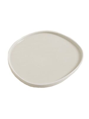 plato playo irregular porcelana blanca 26,5cm