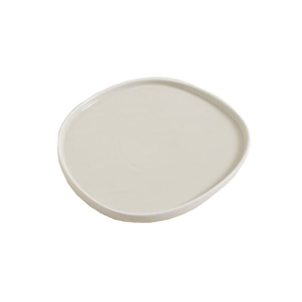 plato playo irregular porcelana blanca 26,5cm